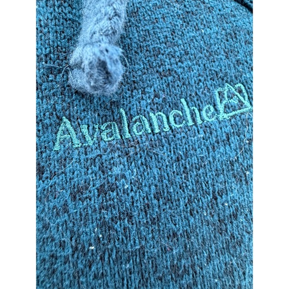 Avalanche Women's S Full Zip Fleece Jacket Teal Blue Sweater Knit Thumbholes - Picture 5 of 8